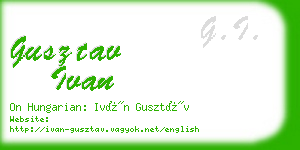 gusztav ivan business card